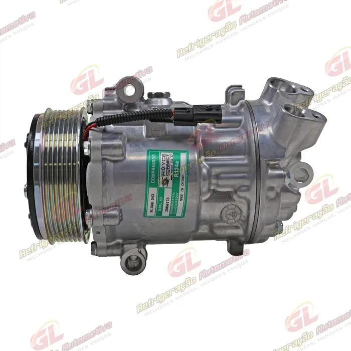 Compressor Modelo Sanden SD7V16 Renault Duster/ Oroch 1.3 Turbo 2022> - 12 Volts Polia 7pk OEM: 926007461R/ 926005546R