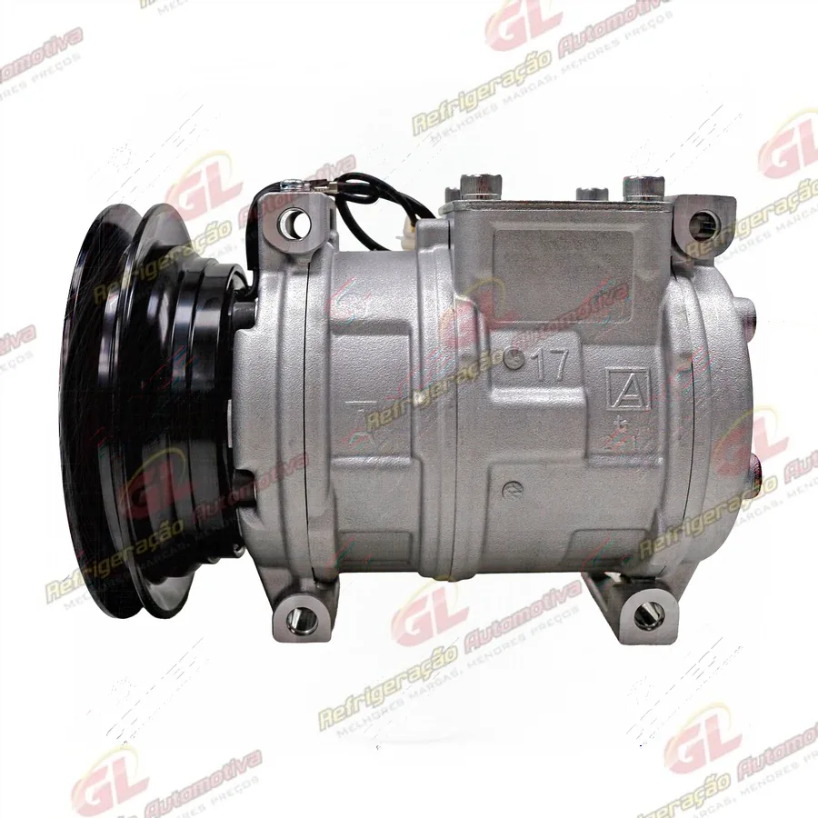 Compressor Modelo 10PA17C Máquina Trator John Deere 5060E/ 5070/E 5080E/ 5090E - 12 Volts Polia Canal 1A OEM: RE64024