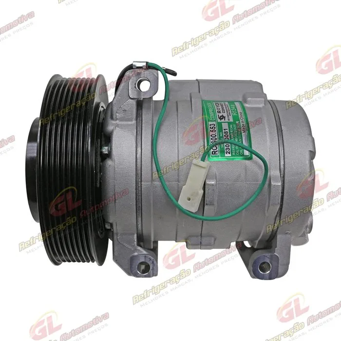 Compressor Modelo Denso 10S15 Caminhão Mercedes Benz New Actros 2553/ 2653/ 2651 2022> - 24 Volts Polia 8pk 145mm OEM: A0042304111 — foto 5
