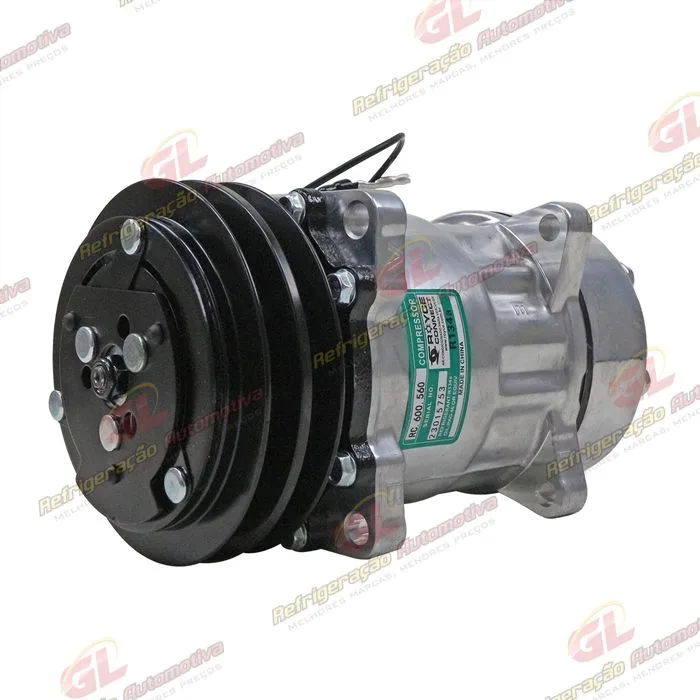 Compressor Modelo BB7H15BB Máquina New Holland R134a 8 Orelhas Descarga / Sucção Traseira O'ring - 12 Volts Polia 2A 132mm — foto 2
