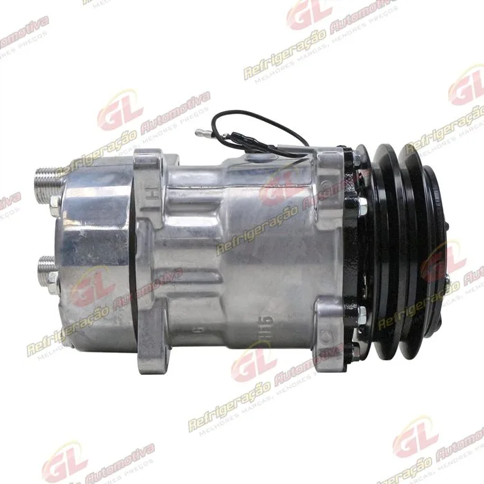 Compressor Modelo BB7H15BB Máquina New Holland R134a 8 Orelhas Descarga / Sucção Traseira O'ring - 12 Volts Polia 2A 132mm — foto 4
