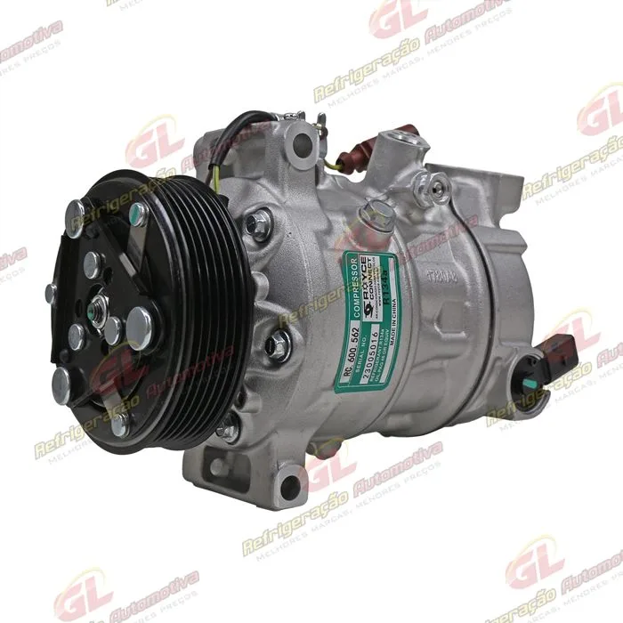 Compressor Modelo Sanden Volkswagen Polo 1.0 TSI/ T-Cross 1.0 TSI 2022>/ Virtus 1.4 Turbo 2022> - 12 Volts 6pk 110mm OEM: 3Q0816803E — foto 2
