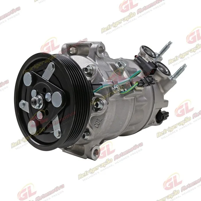 Compressor Volvo XC90 T6 Gasolina 2015 Até 2021/ Volvo S60 T4 2018 - 12 Volts Polia 6pk 123mm — foto 2