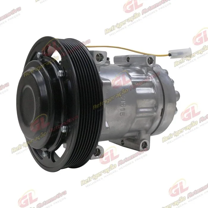Compressor 7H15 4116U Caminhão Volvo FM/ FMX / FH 2008 Até 2019 - 24 Volts Polia 8pk 180 MM OEM: 20587125/ 85000458/ 84094705/ 85000458 — foto 2