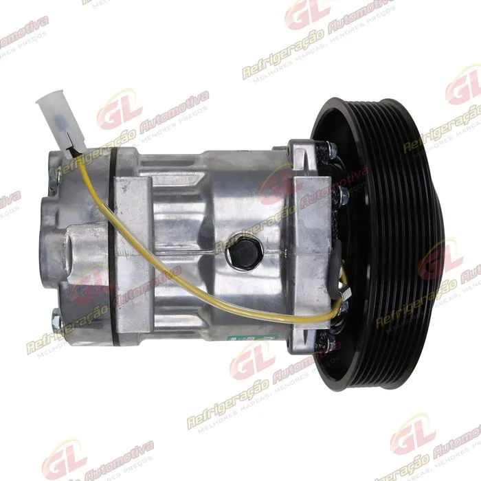 Compressor 7H15 4116U Caminhão Volvo FM/ FMX / FH 2008 Até 2019 - 24 Volts Polia 8pk 180 MM OEM: 20587125/ 85000458/ 84094705/ 85000458 — foto 6