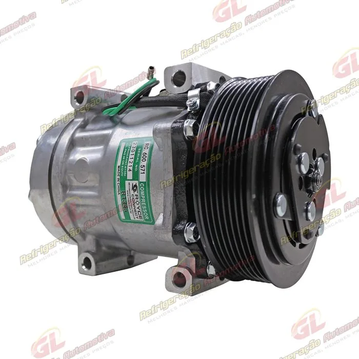Compressor Modelo 7H15 8044/ 8242/ 8112/ 6028/ 8176 Caminhão Volvo NH 1999 Até 2006/ FH/ FM 1998 Até 2007/ Caminhão VM 2008 Até 2022/ Máquina Volvo - 24 Volts Polia 8pk 132mm OEM: 11412631 — foto 3