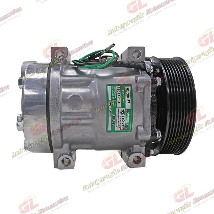Compressor Modelo 7H15 8044/ 8242/ 8112/ 6028/ 8176 Caminhão Volvo NH 1999 Até 2006/ FH/ FM 1998 Até 2007/ Caminhão VM 2008 Até 2022/ Máquina Volvo - 24 Volts Polia 8pk 132mm OEM: 11412631 — foto 4