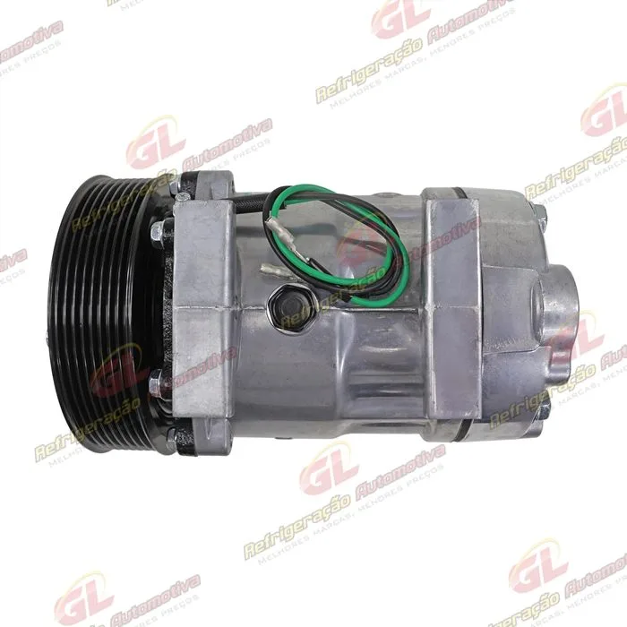 Compressor Modelo 7H15 8044/ 8242/ 8112/ 6028/ 8176 Caminhão Volvo NH 1999 Até 2006/ FH/ FM 1998 Até 2007/ Caminhão VM 2008 Até 2022/ Máquina Volvo - 24 Volts Polia 8pk 132mm OEM: 11412631 — foto 6