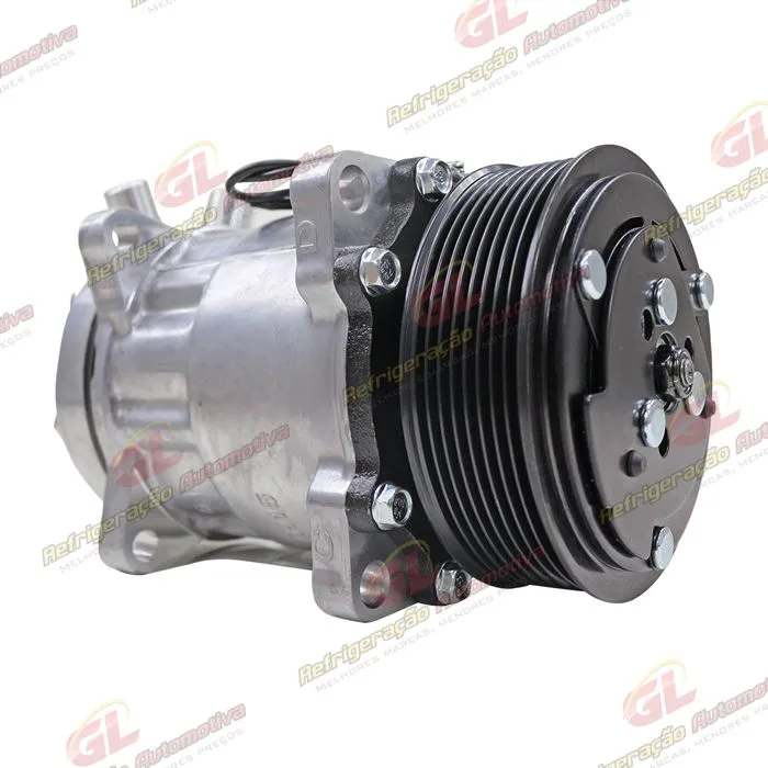 Compressor Modelo 7H15 Máquina New Holland 8 Orelhas - 12 Volts Polia 8pk 119mm R134a — foto 3