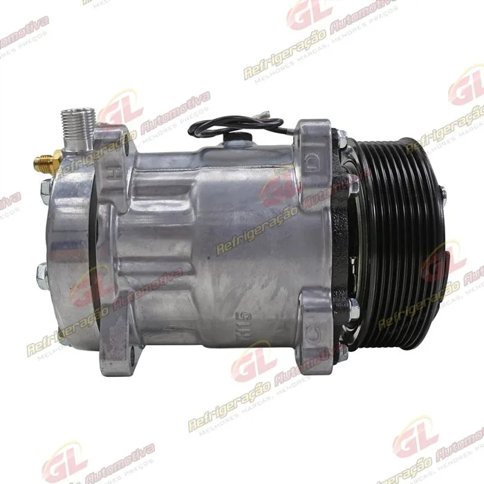Compressor Modelo 7H15 Máquina New Holland 8 Orelhas - 12 Volts Polia 8pk 119mm R134a — foto 4