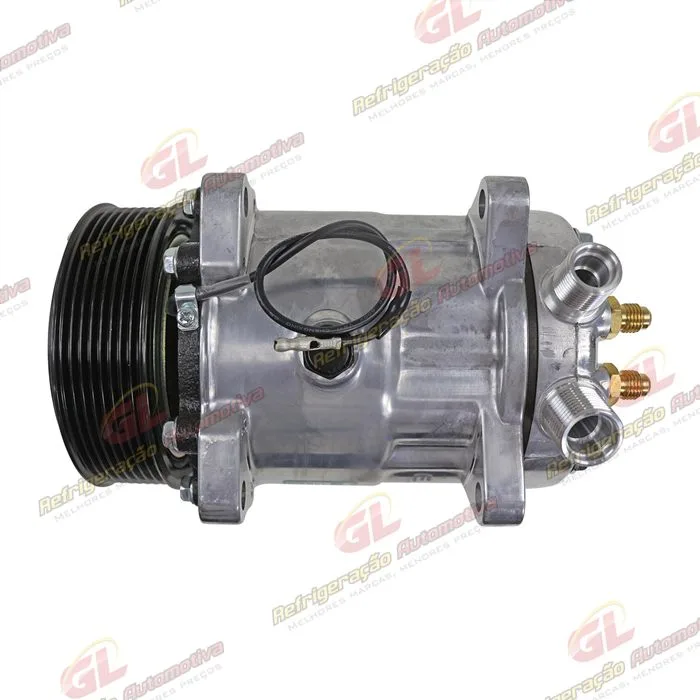 Compressor Modelo 7H15 Máquina New Holland 8 Orelhas - 12 Volts Polia 8pk 119mm R134a — foto 6