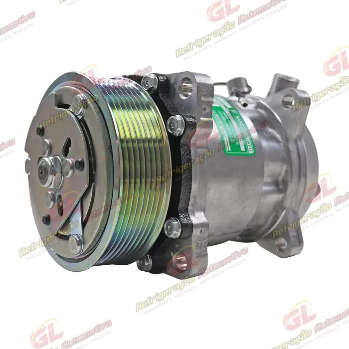 Compressor SANDEN 5H14 Universal R134a 8 Orelhas - 12 Volts Polia 8pk 130mm — foto 2