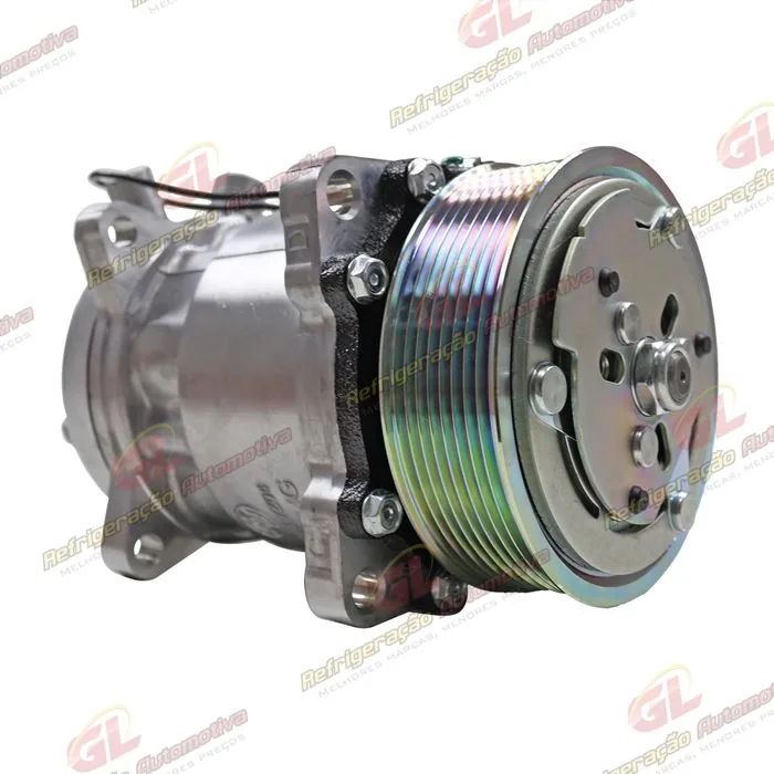 Compressor SANDEN 5H14 Universal R134a 8 Orelhas - 12 Volts Polia 8pk 130mm — foto 3