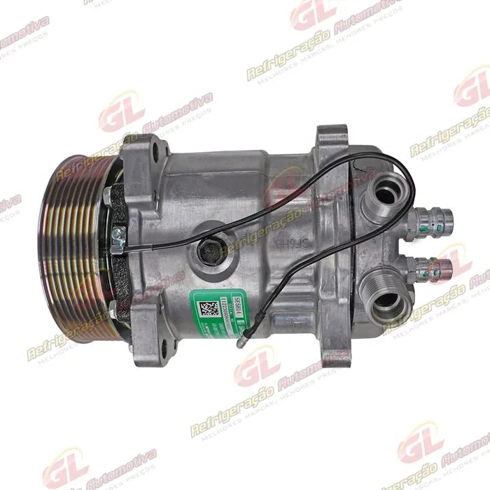 Compressor SANDEN 5H14 Universal R134a 8 Orelhas - 12 Volts Polia 8pk 130mm — foto 6