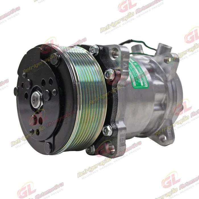 Compressor SANDEN 5H14 Universal R134a 8 Orelhas - 24 Volts Polia 8pk 121mm — foto 2
