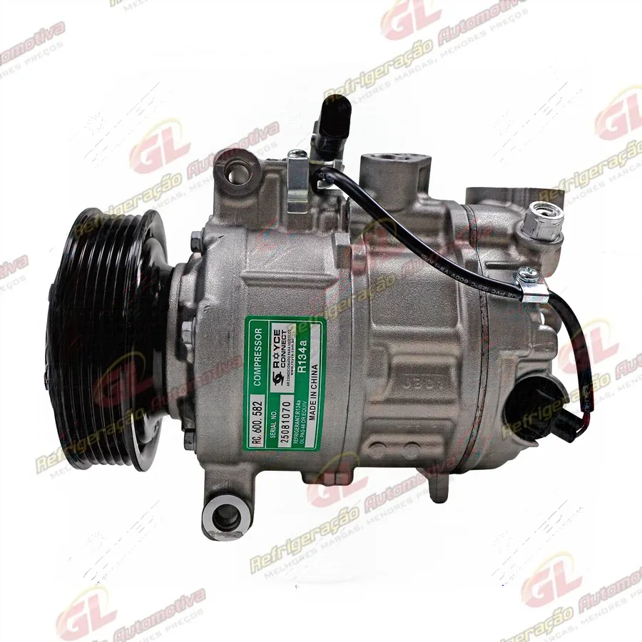 Compressor Modelo Denso 6SES14C Volkswagen Amarok V6 3.0 Diesel 2018> - 12 Volts Polia 6pk OEM: 2H6820803