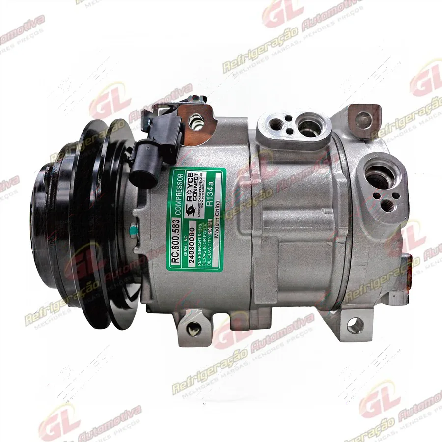 Compressor Modelo Doowon DV9 Máquina Sany SY35U/ SY50U- 12 Volts Polia 1A