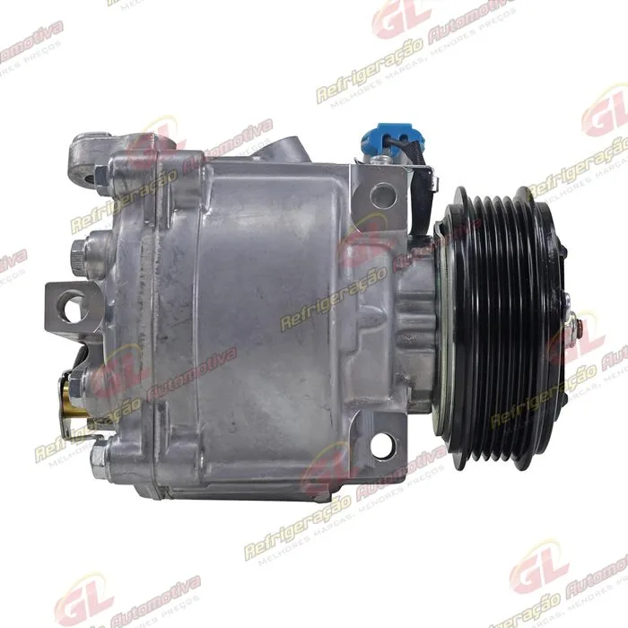 Compressor Scroll Chevrolet Prisma 2013>/ Onix/ Sonic 1.8/ Spin/ Cobalt 1.8 - 12 Volts Polia 5pk 99mm OEM: 52039087/ 52067902/ 52149016/ 52093071 — foto 4