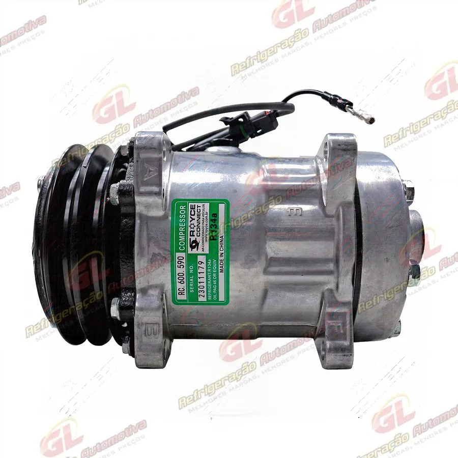 Compressor 7H15 4860 Modelo Flex 8 Orelhas Saida Traseira O´ring Horizontal Flex - 12 Volts Polia 2A 125mm 200cc