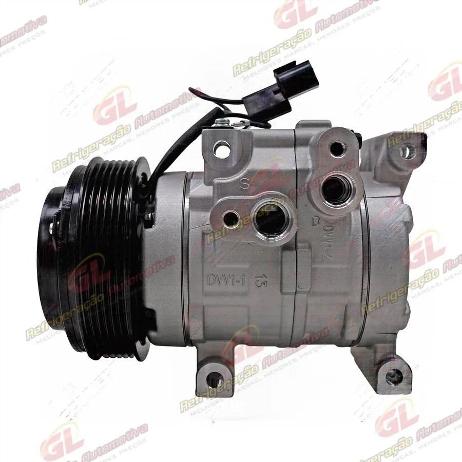 Compressor Modelo DF11 Hyundai HB20 1.0 Motor Aspirado 2020>- 12 Volts Polia 6pk OEM: 97701-R1000 / 221-0035