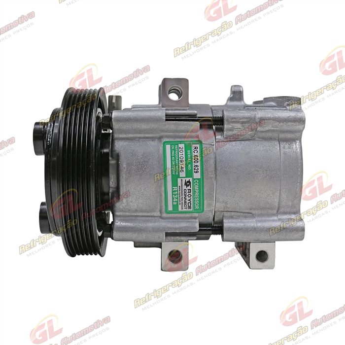 Compressor Fic Ford FS10 FX15 Fiesta / Ka / F250 Gasolina / Ecosport 1.6/ Hyundai Elantra - 12 Volts Polia 6pk 148mm R134a