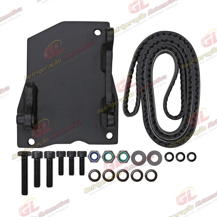 Suporte do Compressor 5H14 / 7H15 Polia 6PK Renault Master 2006 Até 2012 Motor Renault 2.5 Instalação Kit