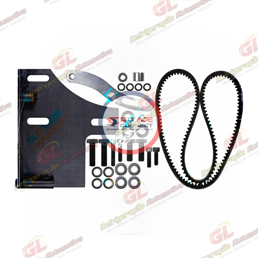 Suporte do Compressor Sanden 5H14/7H15 Canal 2A Caminhão Mercedes Benz Bicudo 1634/1635 2000>2002