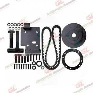 Suporte do Compressor Sanden 5H14 Polia 2A Caminhão Fiat Iveco Daily Eletronico 2012> 45S17 / 55C17 / 70C17 / 35S14 / 55C16