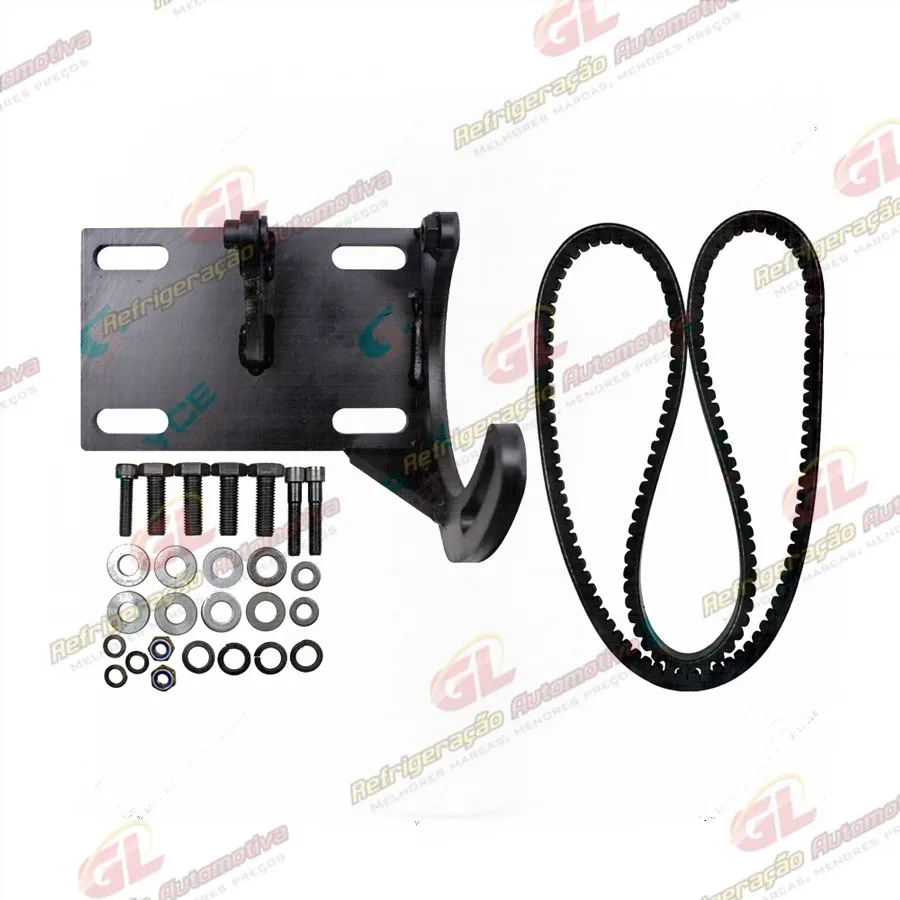 Suporte do Compressor Sanden 7H15/5H14 Polia Canal A Caminhão Mercedes Benz 1634 / 1635 e 1935 Motor OM 447