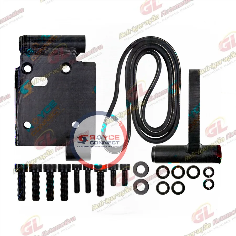 Suporte do Compressor Modelo 5H14/7H15 Polia 8pk Caminhão Iveco 35-S14 / 55-C16 / 45-S17 / 55-C17 / 70-C17 para Substituir Original