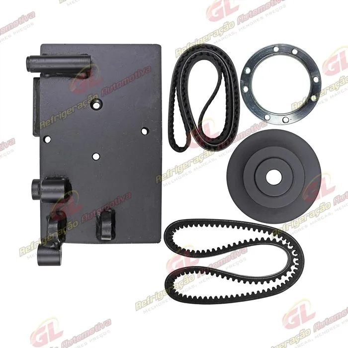 Suporte do Compressor Sanden 5H14 Polia 2A Caminhão Fiat Iveco Daily Eletronico 2012> 35S-14 / 55C16 / 45-S17 / 55-C17 / 70-C17 / 35-150 / 45-170 / 65-170 Com Ar Condicionado — foto 2