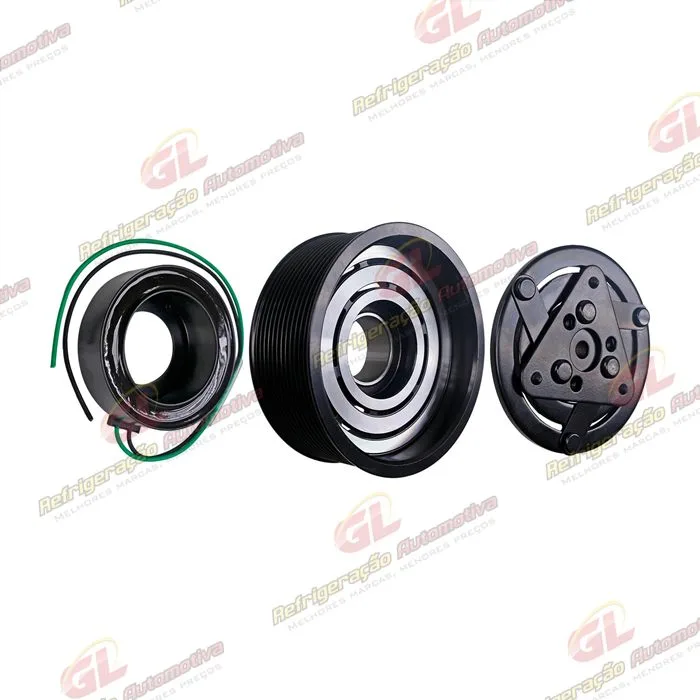 Conjunto de Embreagem do Compressor 6095 AA7H15AA Máquina Escavadeira Caterpillar 320 D2L 2012> - 24 Volts Polia 12pk 128mm