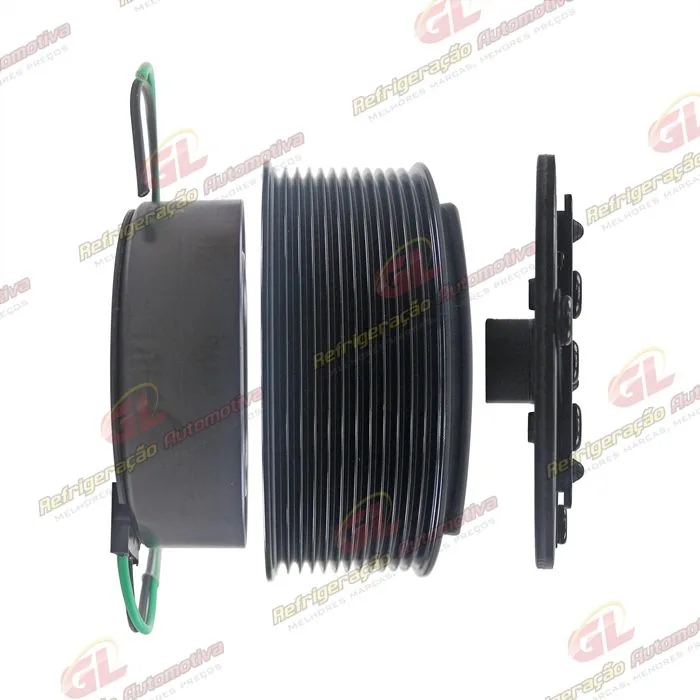 Conjunto de Embreagem do Compressor 6095 AA7H15AA Máquina Escavadeira Caterpillar 320 D2L 2012> - 24 Volts Polia 12pk 128mm — foto 5