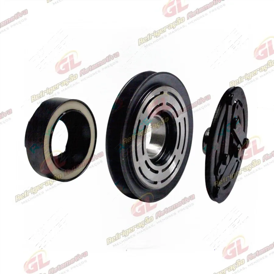 Conjunto de Embreagem do Compressor Denso 10P08 - 12 Volts Polia Canal 1A 123mm R134a