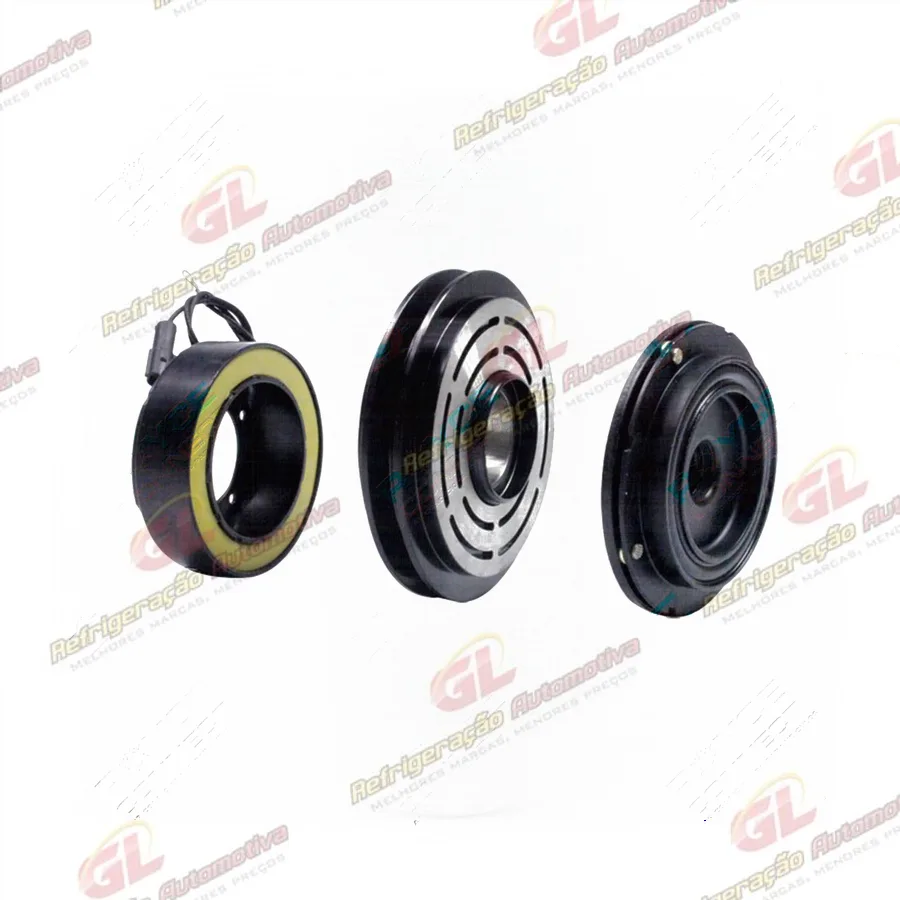 Conjunto de Embreagem do Compressor Denso 6P148 - 24 Volts Polia Canal 1A 142mm