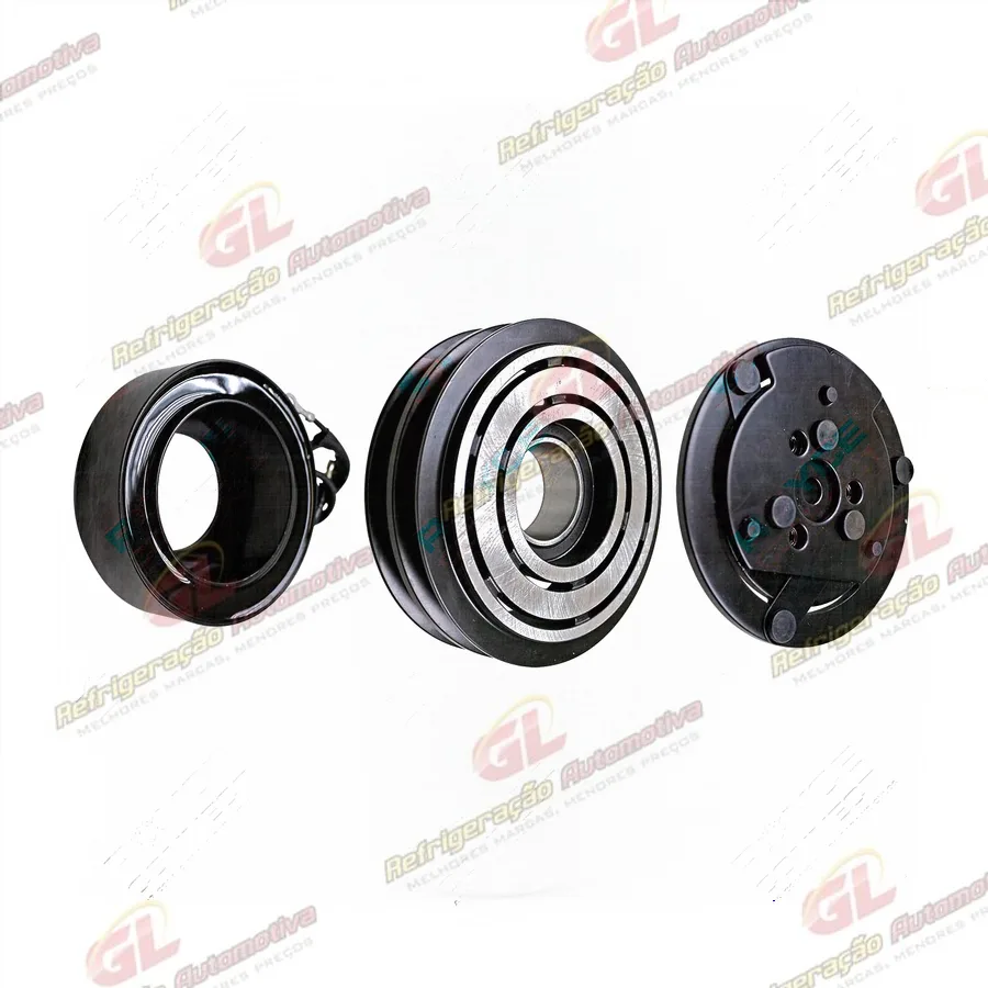 Conjunto de Embreagem do Compressor Sanden 7H15/ 5H11/ SE507 12 Volts Polia 2A 125mm