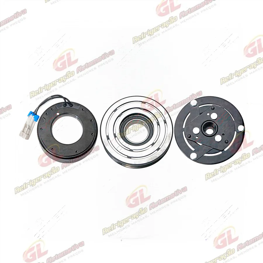 Conjunto de Embreagem do Compressor Harrison Chevrolet Vectra 1997 Até 2000 12 Volts Polia 6pk 123mm OEM: 6580655