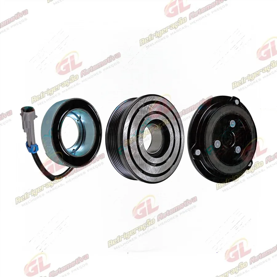 Conjunto de Embreagem do Compressor Delphi CVC Vectra 2002> 12 Volts Polia 6PK 109mm OEM: 6595256