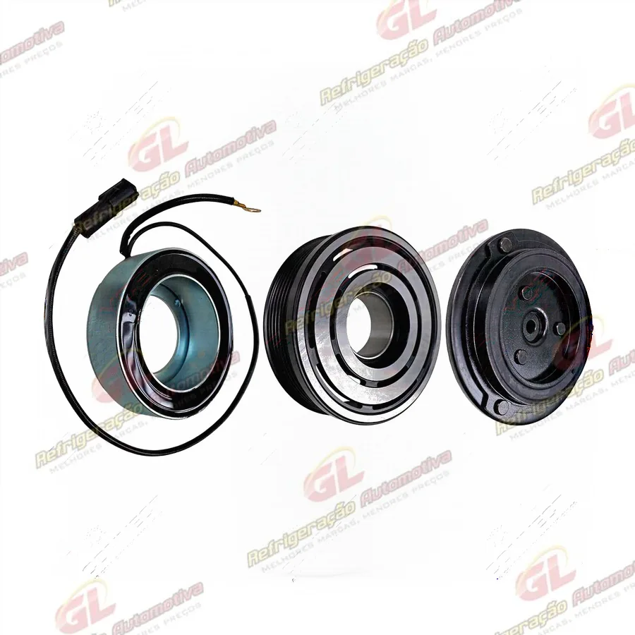 Conjunto de Embreagem do Compressor Delphi CVC Volkswagen Gol G3 1.6 - 12 Volts Polia 6pk 109mm