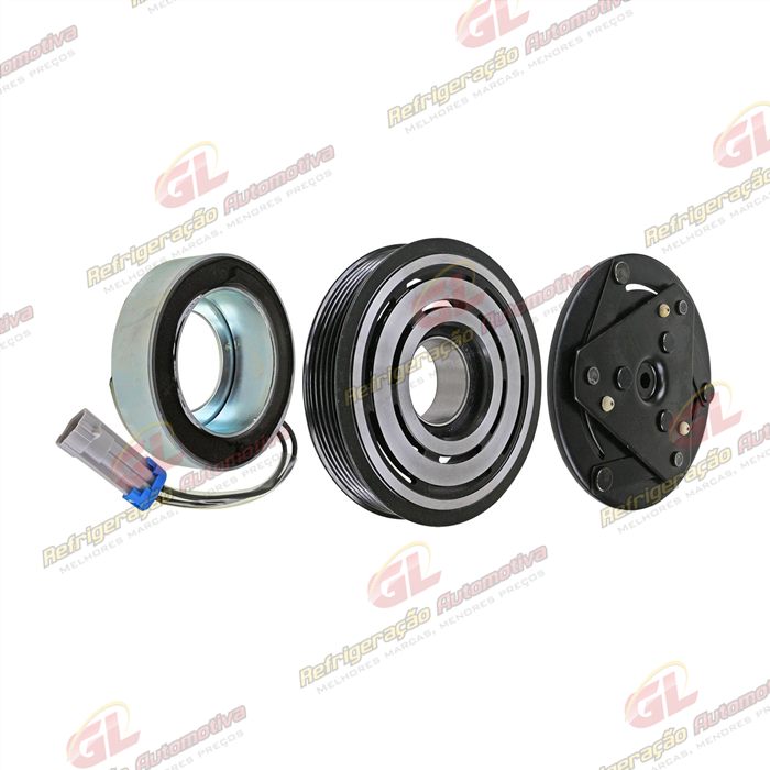 Conjunto de Embreagem do Compressor Delphi CVC Celta 12 Volts Polia 6pk 113mm OEM: 63313214