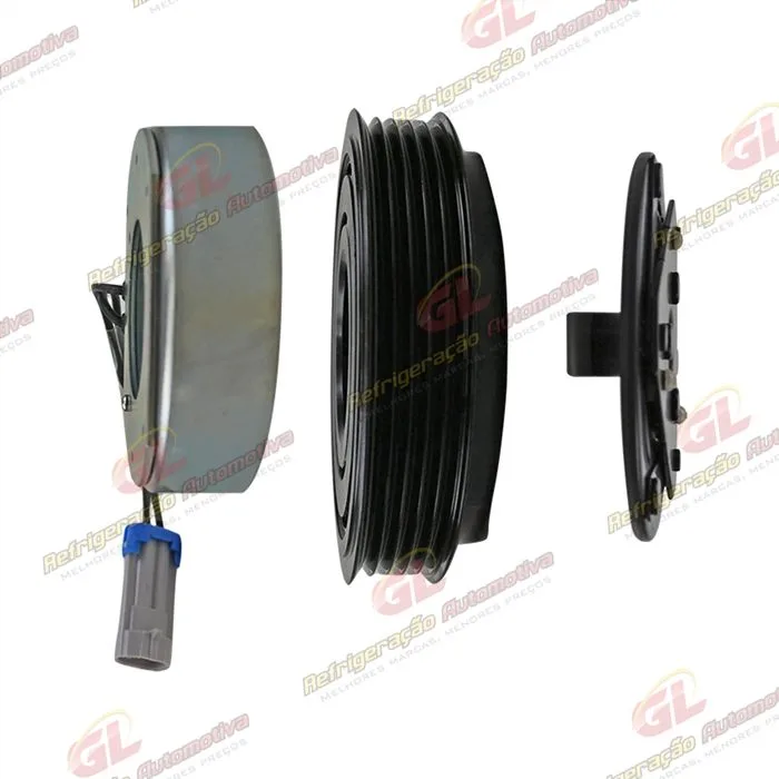 Conjunto de Embreagem do Compressor Delphi CVC Celta 12 Volts Polia 6pk 113mm OEM: 63313214 — foto 5