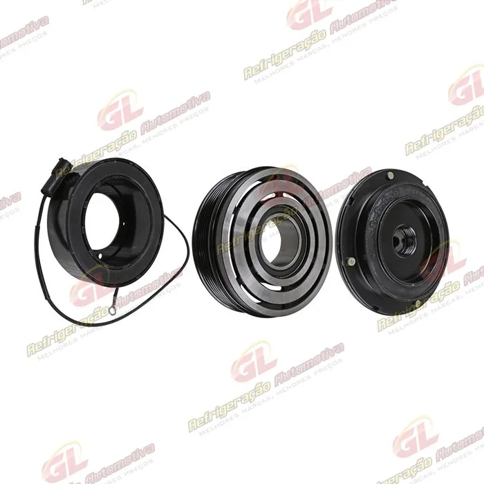 Conjunto de Embreagem do Compressor Denso 6P148/ 10P15 - 12 Volts Polia 6pk 124mm