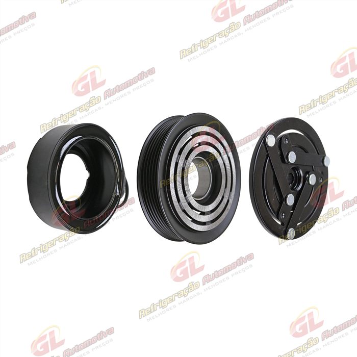 Conjunto de Embreagem do Compressor Denso 10P08 - 12 Volts Polia 6pk 120mm