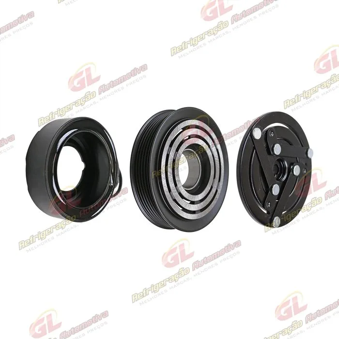Conjunto de Embreagem do Compressor Denso 10P08 - 12 Volts Polia 6pk 120mm