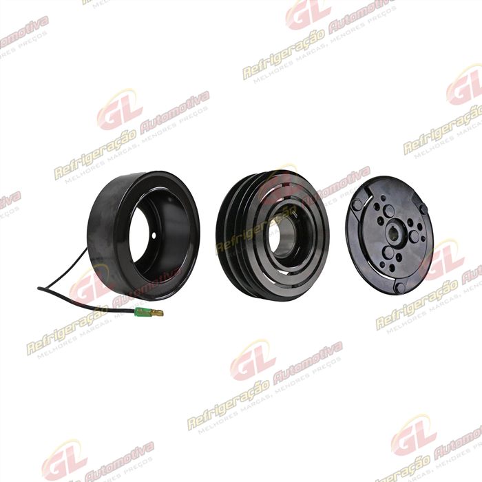 Conjunto de Embreagem do Compressor Sanden 5H14 12 Volts Polia 2A 130mm