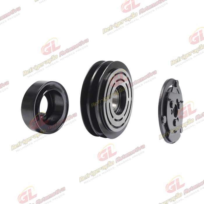 Conjunto de Embreagem do Compressor Sanden 7H15 12 Volts Polia 2A 132mm
