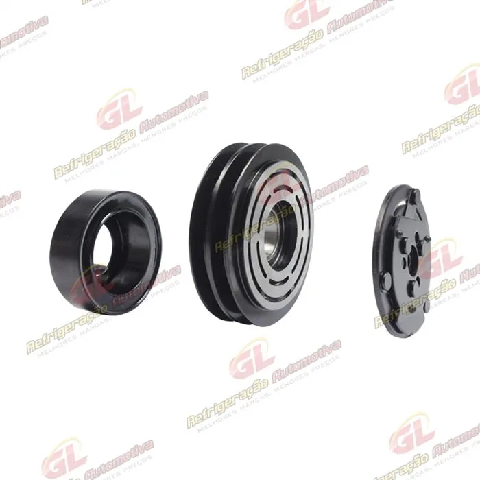 Conjunto de Embreagem do Compressor Sanden 7H15 12 Volts Polia 2A 132mm