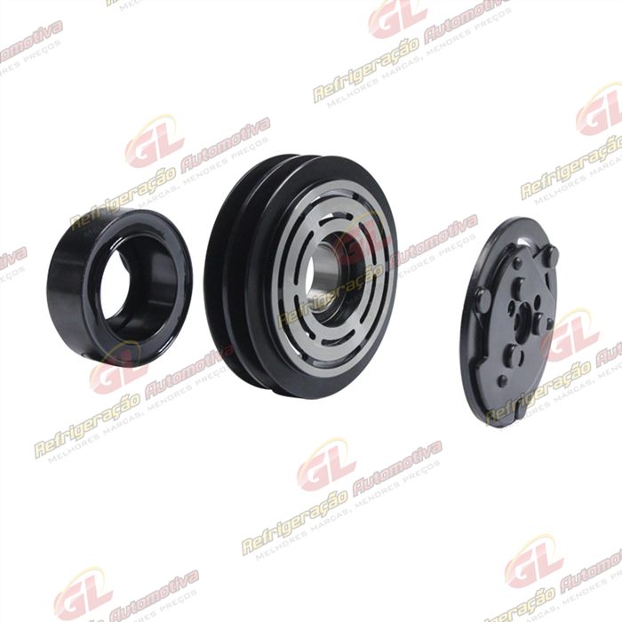 Conjunto de Embreagem do Compressor Sanden 7H15 24 Volts Polia 2A 132mm