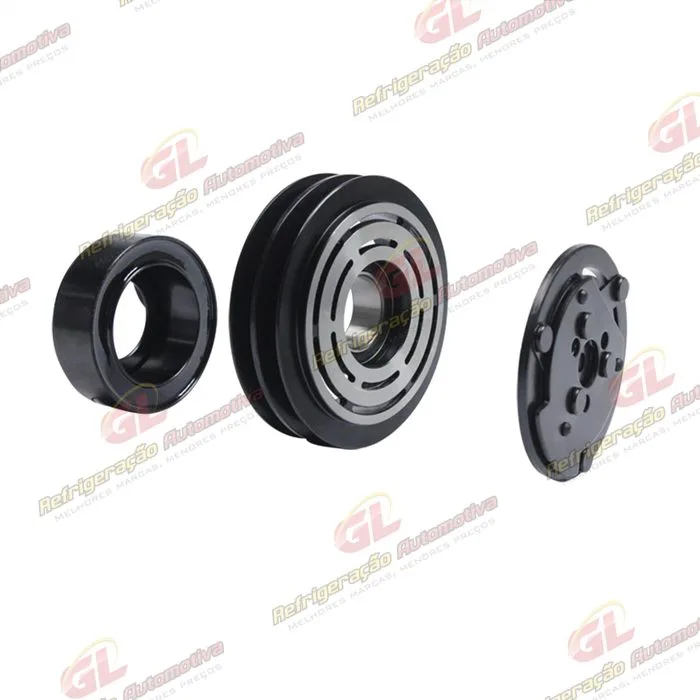 Conjunto de Embreagem do Compressor Sanden 7H15 24 Volts Polia 2A 132mm