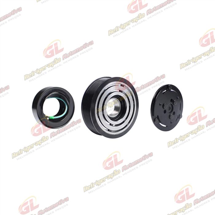 Conjunto de Embreagem do Compressor Sanden 7H15/ 5H15/ SE507 - 24 Volts Polia 8PK 119mm
